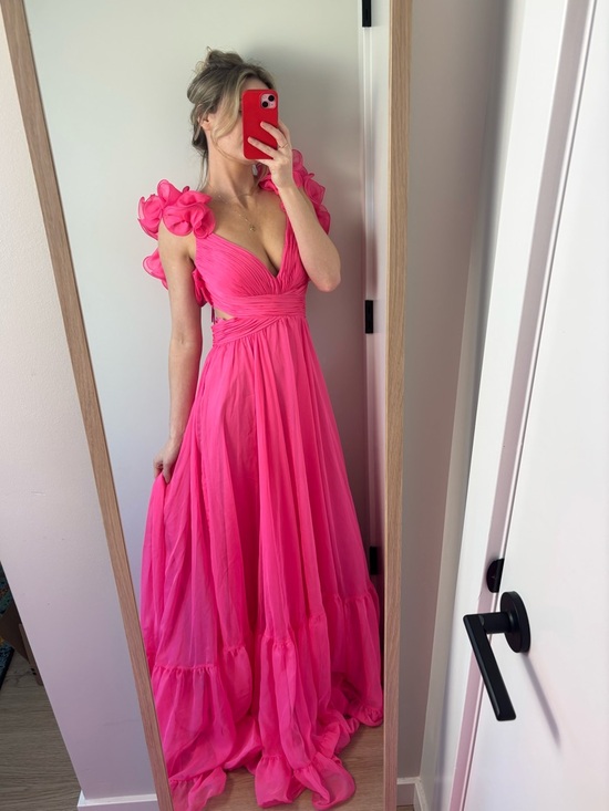 Mac Duggal Dresses & Skirts - Mac Duggal hot pink ruffle gown / prom dress / bridesmaid dress